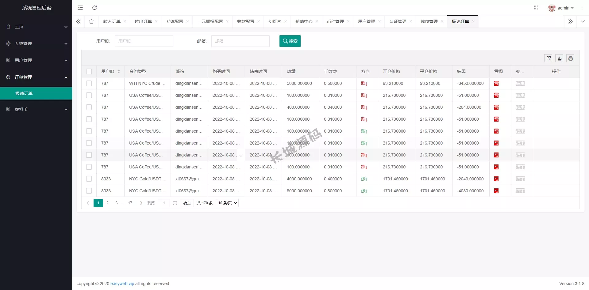 微交易原始碼/仿交易所微盘源码